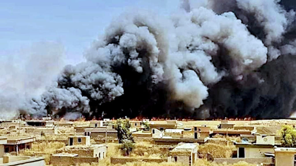 Pożar w Sindżar, Irak czerwiec 2019.png